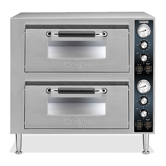 Waring WPO750 Commercial Double Compartment Pizza Oven, 240V-3200W