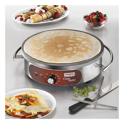 Waring WSC165BX 16" Electric Crêpe Maker, 208V/240V, 2170W/2880W, Spreader and Spatula included