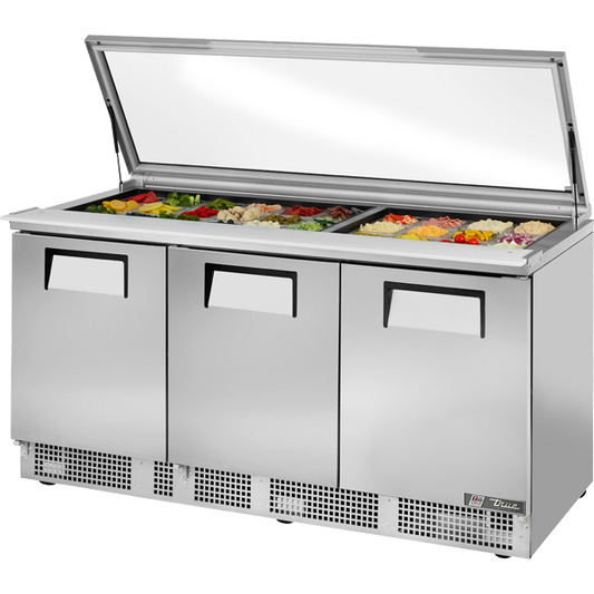 True TFP-72-30M-FGLID Food Prep Unit with Flat Glass Lid