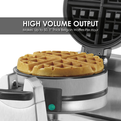 Waring WW200 Heavy-Duty Double Vertical Belgian Waffle Maker — 120V, 1400 Watts