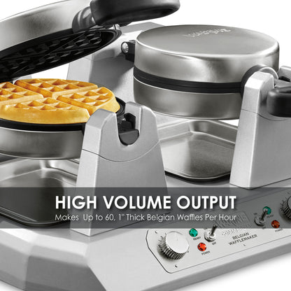 Waring WW250BX2 Double Belgian Waffle Maker with Serviceable Plates — 208V, 2700 Watts, 13 Amps