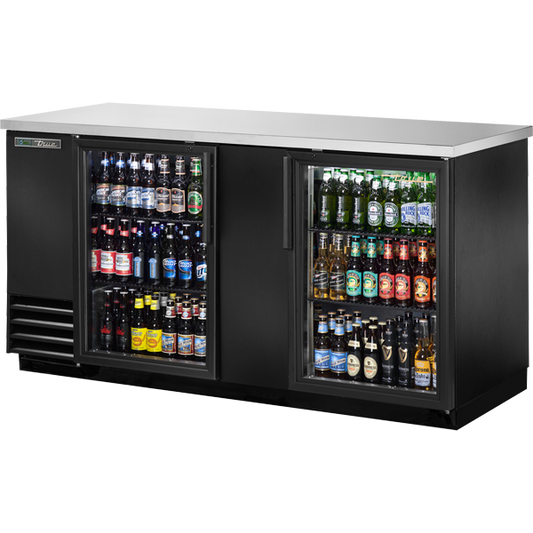 True TBB-3G-HC-LD Glass Swing Door Back Bar Cooler