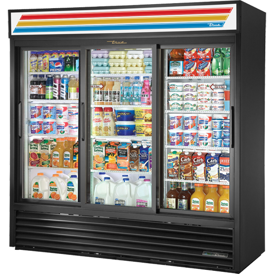 True GDM-69-HC-LD Slide Door Refrigerator