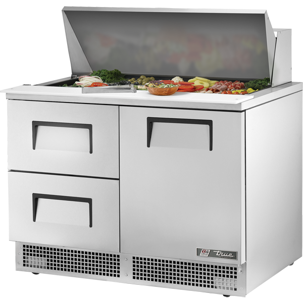 True TFP-48-18M-D-2 Door and Drawered Food Prep Unit