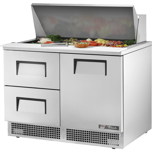 True TFP-48-18M-D-2 Door and Drawered Food Prep Unit