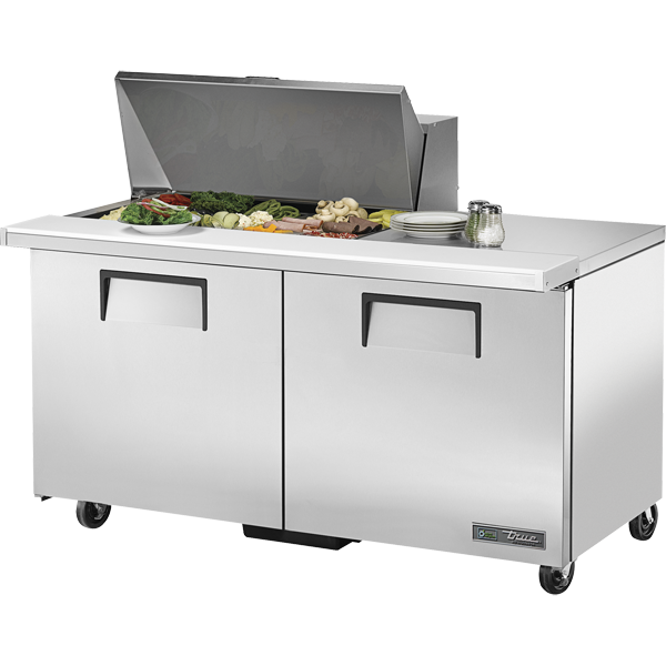 True TSSU-60-15M-B-HC Mega-Top Solid Door Sandwich/Salad Unit