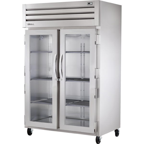 True STR2H-2G Reach-In Glass Swing Door Heated Cabinet