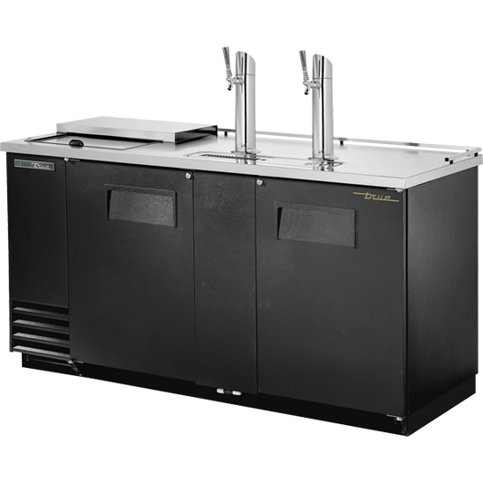 True TDD-3CT-HC Solid Swing Door Club Top Direct Draw Beer Dispenser