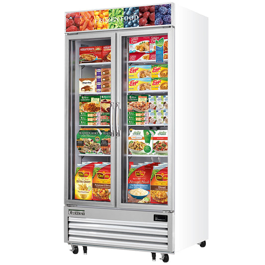 Everest Refrigeration EMGF36 2 Glass Door Freezer, 36 cu ft