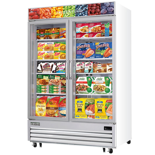 Everest Refrigeration EMGF48 2 Glass Door Freezer, 48 cu ft