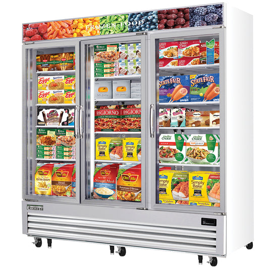 Everest Refrigeration EMGF69 3 Glass Door Freezer, 69 cu ft