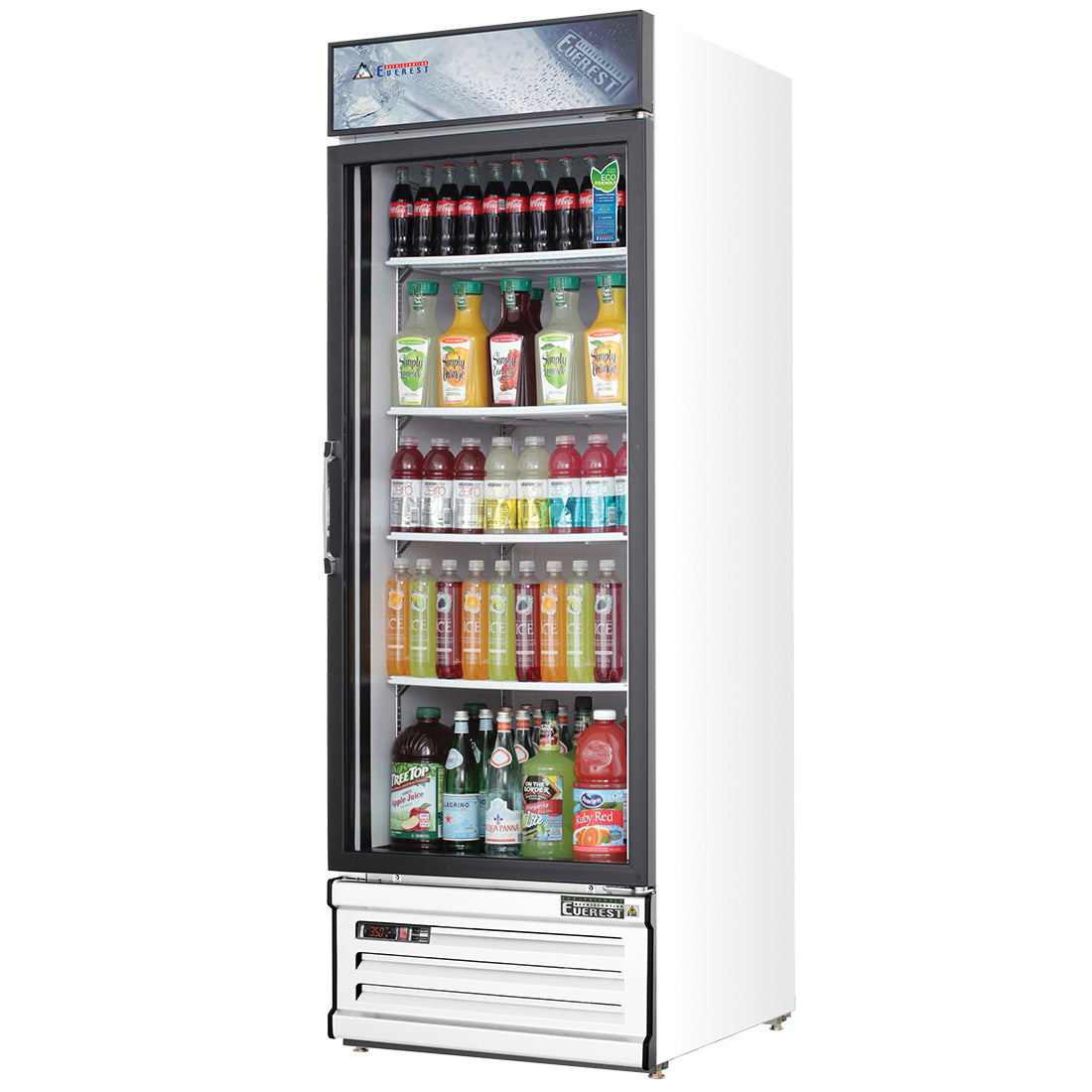 Everest Refrigeration EMGR10 1 Door Refrigerator Merchandiser, 10 cu ft