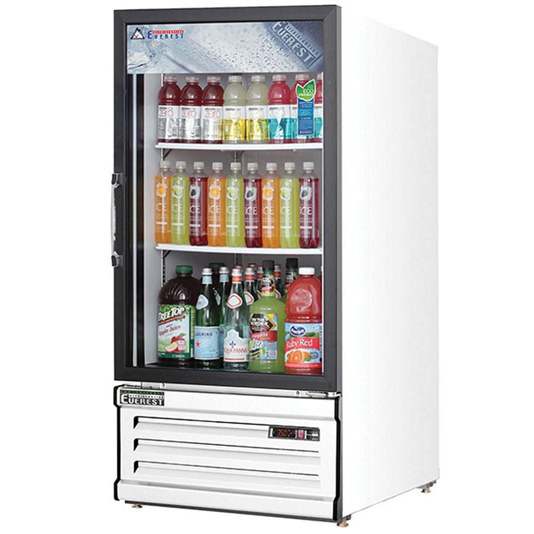 Everest Refrigeration EMGR8 1 Door Refrigerator Merchandiser, 8 cu ft