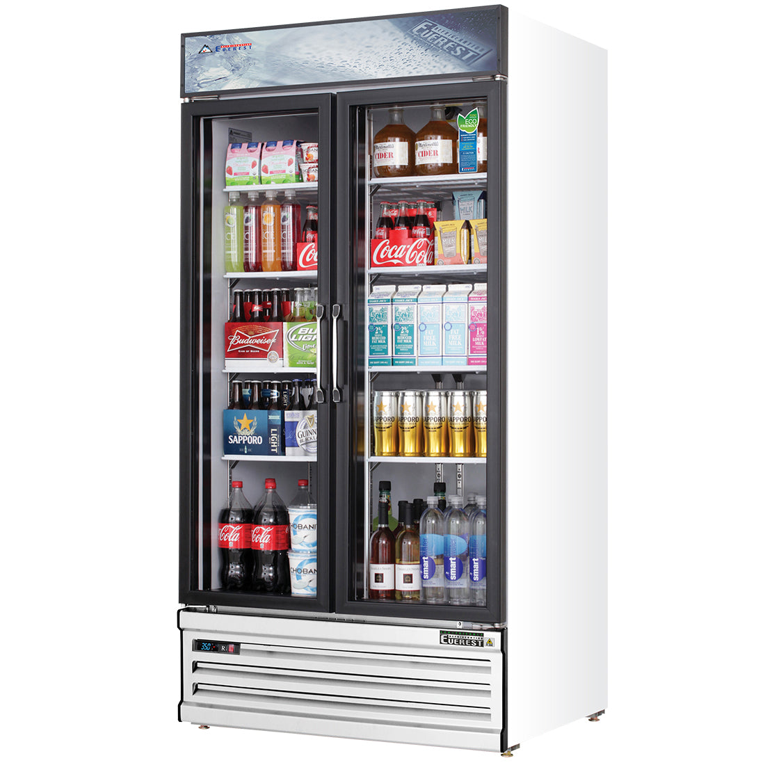 Everest Refrigeration EMSGR33 2 Door Refrigerator Merchandiser (Swing), 33 cu ft