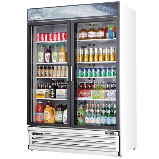 Everest Refrigeration EMSGR48 2 Door Refrigerator Merchandiser (Swing), 48 cu ft