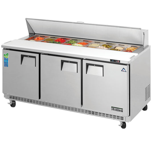 Everest Refrigeration EPBNR3 3 Door Sandwich Prep Table, 71 1/2"