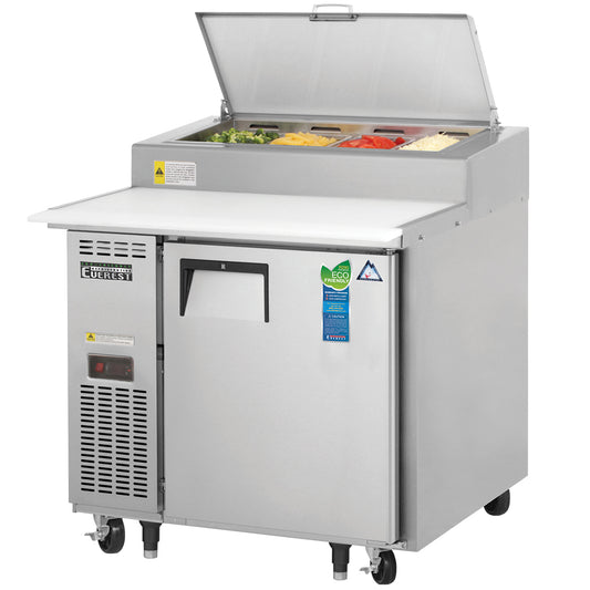 Everest Refrigeration EPPR1 1 Door Pizza Prep Table, 35 1/2"