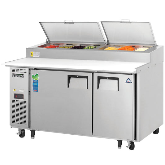 Everest Refrigeration EPPSR2 2 Door Pizza Prep Table, 59 1/2"