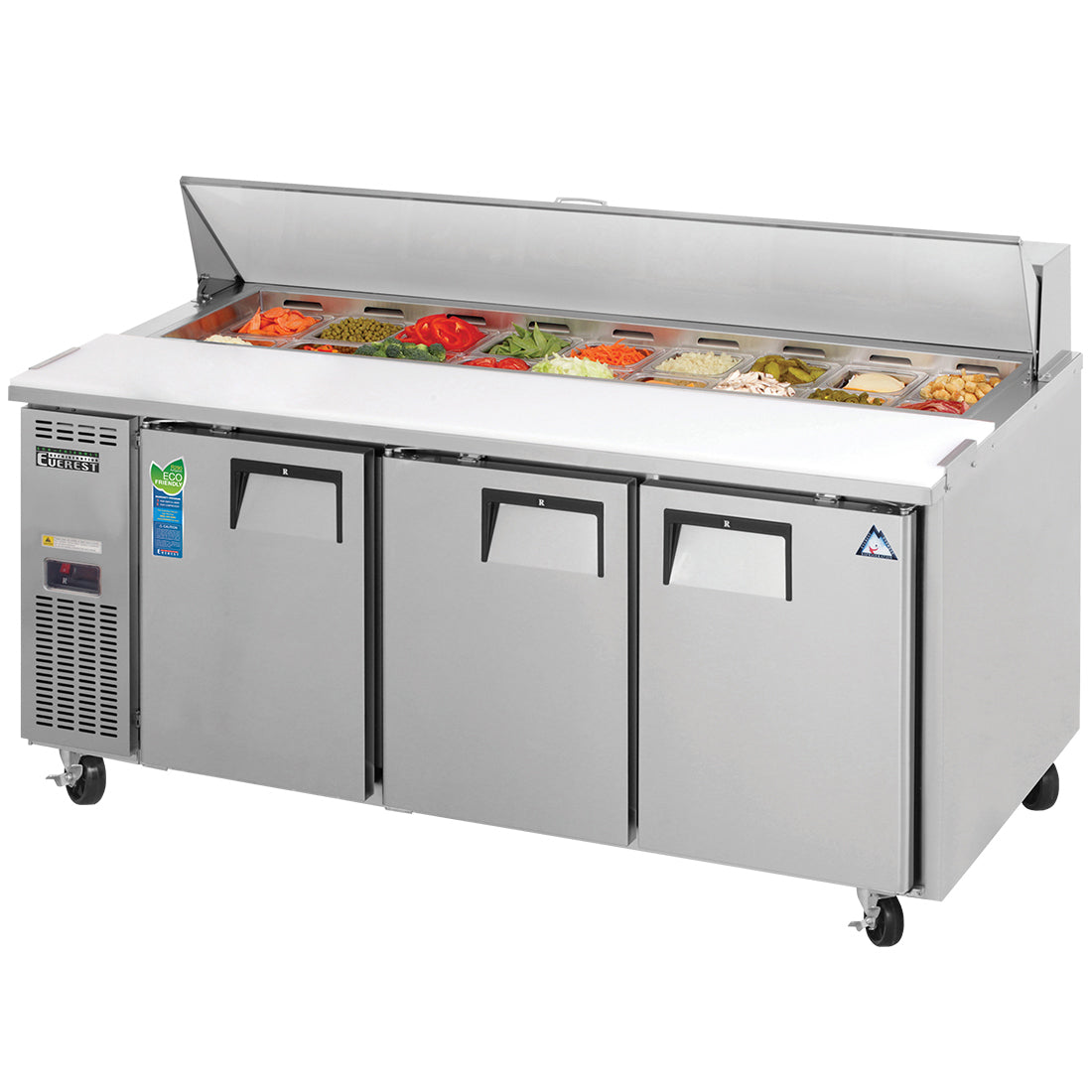 Everest Refrigeration EPR3 3 Door Sandwich Prep Table, 71 1/2"