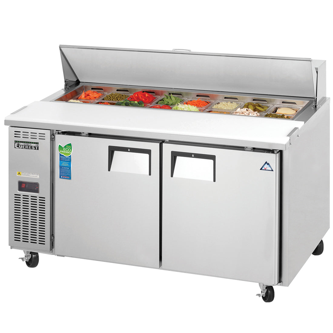 Everest Refrigeration EPWR2 2 Door Sandwich Prep Table, 59 1/2"