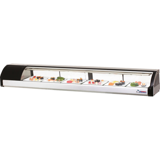 Everest Refrigeration ESC83L 7ft Self Contained Countertop Refrigerated Display Case - Left Comp Mount