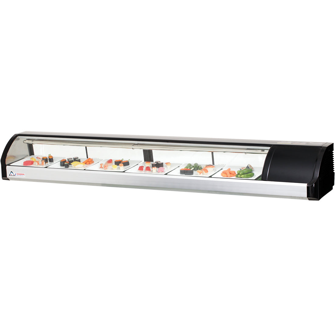 Everest Refrigeration ESC83R 7ft Self Contained Countertop Refrigerated Display Case - Right Comp Mount