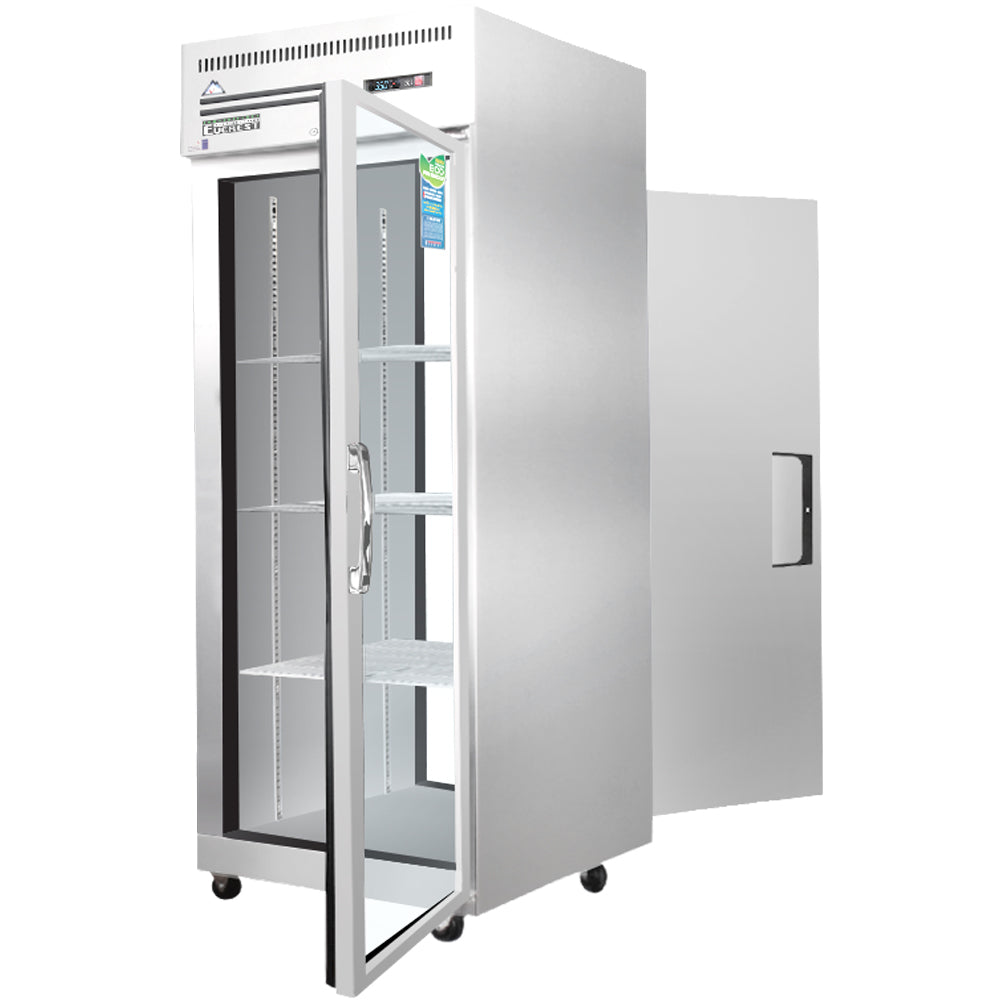 Everest Refrigeration ESPT-1G-1S 1 Section - 1 Front Glass Door & 1 Rear Solid Door Pass-Thru Refrigerator, 29 1/4"