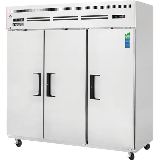 Everest Refrigeration ESRF3 3 Door (2/3 Ref & 1/3 Fzr) Dual Temp, 75"