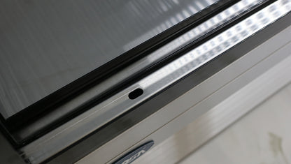 Atosa MCF8709GR Bottom Mount (2) Sliding Glass Door S/S In/Out Refrigerator Dimensions: 54-2/5 W * 29-7/10 D * 81- 1/5 H