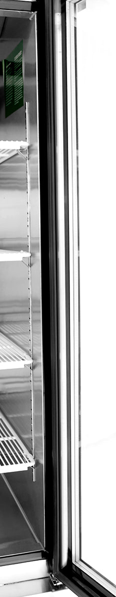 Atosa MCF8705GR Bottom Mount (1) Glass Door Refrigerator S/S In/Out Dimensions: 27 W * 31-7/10 D * 83-1/10 H