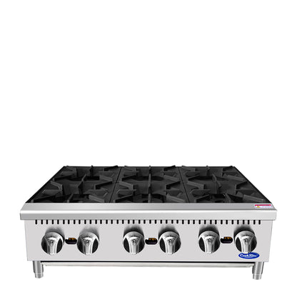 Atosa ACHP-6 HD 36'' (6) Burner Hotplate with Total 192,000 B.T.U.