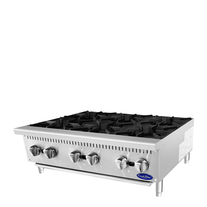 Atosa ACHP-6 HD 36'' (6) Burner Hotplate with Total 192,000 B.T.U.