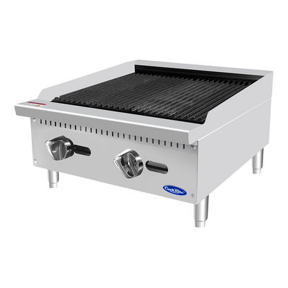 Atosa ATCB-24* HD 24'' Char-rock Broiler with Total 70,000 B.T.U.