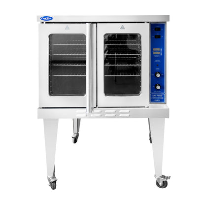 Atosa ATCO-513NB-1 Single Non-Bakery Depth Convection Oven with Total 46,000 B.T.U., Includes Leg Kit/Casters - Standard Depth