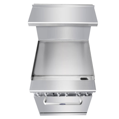 Atosa AGR-24G 24'' Wide Griddle with (1) 20'' Wide Oven 2 Oven Racks (Castors Included)