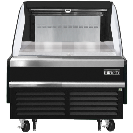 Everest Refrigeration EOMH-36-B-35-S Horizontal Open Air Merchandiser, 37 1/4" Length, 34 1/4" Depth, 41" Height - Black Exterior