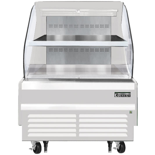 Everest Refrigeration EOMH-36-W-35-T Horizontal Open Air Merchandiser, 37 1/4" Length, 34 1/4" Depth, 46" Height - White Exterior