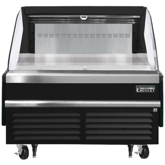 Everest Refrigeration EOMH-48-B-35-S Horizontal Open Air Merchandiser, 48" Length, 34 1/4" Depth, 41" Height - Black Exterior