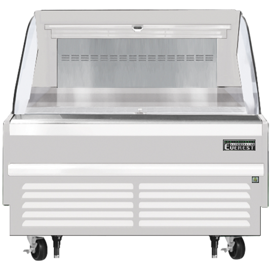 Everest Refrigeration EOMH-48-W-35-S Horizontal Open Air Merchandiser, 48" Length, 34 1/4" Depth, 41" Height - White Exterior