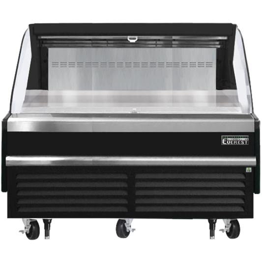 Everest Refrigeration EOMH-60-B-35-S Horizontal Open Air Merchandiser, 60" Length, 34 1/4" Depth, 41" Height - Black Exterior