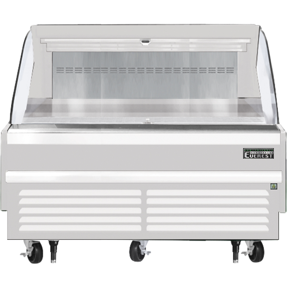 Everest Refrigeration EOMH-60-W-35-S Horizontal Open Air Merchandiser, 60" Length, 34 1/4" Depth, 41" Height - White Exterior