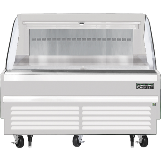 Everest Refrigeration EOMH-60-W-35-S Horizontal Open Air Merchandiser, 60" Length, 34 1/4" Depth, 41" Height - White Exterior