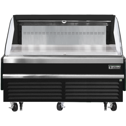 Everest Refrigeration EOMH-72-B-35-S Horizontal Open Air Merchandiser, 73 1/4" Length, 34 1/4" Depth, 41" Height - Black Exterior