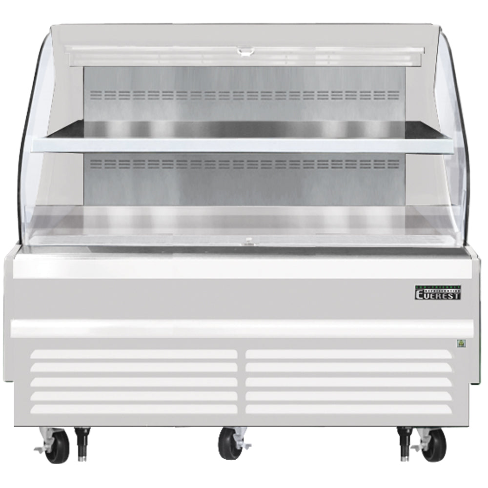 Everest Refrigeration EOMH-72-W-35-T Horizontal Open Air Merchandiser, 73 1/4" Length, 34 1/4" Depth, 46" Height - White Exterior