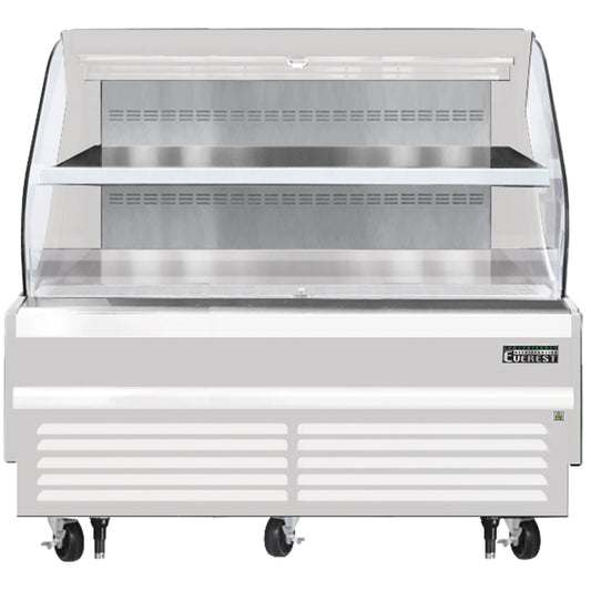 Everest Refrigeration EOMH-72-W-35-T Horizontal Open Air Merchandiser, 73 1/4" Length, 34 1/4" Depth, 46" Height - White Exterior