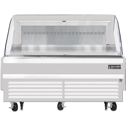 Everest Refrigeration EOMH-72-W-35-S Horizontal Open Air Merchandiser, 73 1/4" Length, 34 1/4" Depth, 41" Height - White Exterior