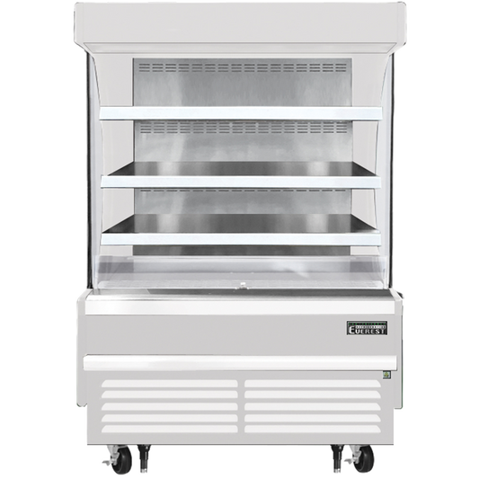 Everest Refrigeration EOMV-48-W-28-S Vertical Open Air Merchandiser, 48" Length, 28 3/8" Depth, 60 1/8" Height - White Exterior