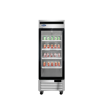 Atosa MCF8705GR Bottom Mount (1) Glass Door Refrigerator S/S In/Out Dimensions: 27 W * 31-7/10 D * 83-1/10 H