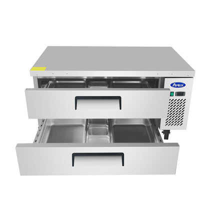 Atosa MGF8448GR 36" Chef Base Dimensions: 35-5/8 W * 32-1/8 D * 20-3/8 H