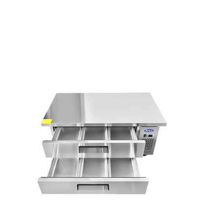 Atosa MGF8452GR 60'' Extended Top Chef Base with 52'' Cabinet Dimensions: 60-1/2 W * 32-1/8 D * 26-3/5 H